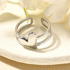 Offene Manschettenringe aus 304 Edelstahl für Damen&nbsp;RJEW-R010-03S