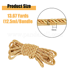 Garniture de cordon de lèvre torsadé en polyester de 12.5 m&nbsp;OCOR-WH0071-90A