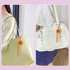 Porte-clés pendentif en polyester&nbsp;KEYC-TADJ0001-06A