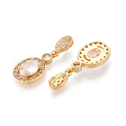 Pendentifs avec zircon cubiques à micro-pavés en laiton&nbsp;KK-N263-29B-G