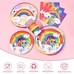 Set di decorazioni per feste di compleanno a tema arcobaleno&nbsp;ST-CJ0030-01
