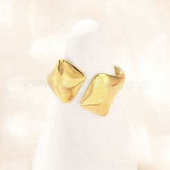 Anelli aperti con polsino in acciaio inossidabile 304 per donna&nbsp;RJEW-A102-10A-G
