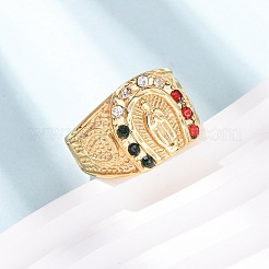 304 Edelstahl-Fingerringe mit breitem Band&nbsp;RJEW-F201-05G