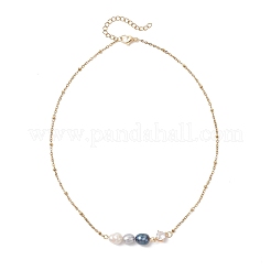 Collier pour femme composé d'un pendentif en perles de culture d'eau douce naturelles teintées&nbsp;NJEW-JN05937-01