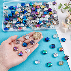 120 pièces 8 couleurs galvanoplastie perles de verre brins&nbsp;EGLA-PH0001-69