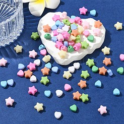 100pcs 10 Arten undurchsichtige Acrylperlen&nbsp;MACR-YW0004-48