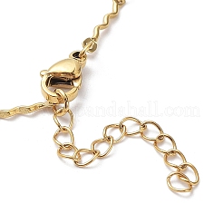 Bracciale a catena con maglie a barra ondulata in acciaio inossidabile 304 placcato ionico (ip)&nbsp;BJEW-K226-08G