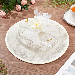 Fascinator-Basis aus Leinenimitat&nbsp;AJEW-WH0314-493