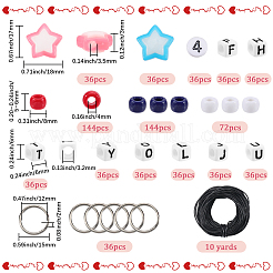 DIY-Kits zur Herstellung von Kaychain-Perlen aus Acryl und Harz zum Thema Unabhängigkeitstag&nbsp;DIY-SP0002-66