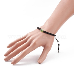 Pulsera de cuentas trenzadas de resina mal de ojo&nbsp;BJEW-JB08426-02
