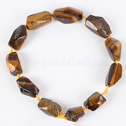 Natürliche Tigerauge Edelstein Perlenstränge&nbsp;G-E218-07