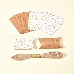 30 Stück 2 Farben Geschenkboxen mit Blumendruckpapierkissen&nbsp;CON-FS0001-13