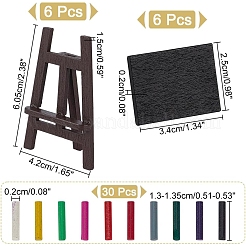 Mini-Staffelei aus Holz & Tafel & Kreideset&nbsp;ODIS-NB0001-40