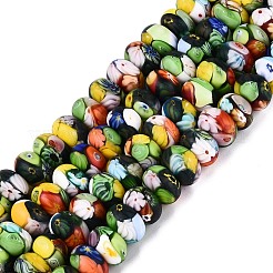 Handgefertigte Millefiori-Glas-Unterlegscheibe-Perlen&nbsp;LA-N001-04B