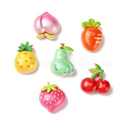60 Stück 6 Stile undurchsichtige Harz-Decoden-Cabochons&nbsp;RESI-CJ0004-15