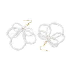 Cristal flor perla de abalorios pendientes colgantes&nbsp;EJEW-JE05882
