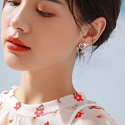 Cuore di strass siam con orecchini pendenti a forma di freccia&nbsp;JE1030A