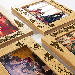 Cadres photo en bois naturel&nbsp;DIY-WH0234-008