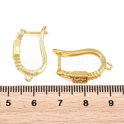 Messing Micro Pave klare Zirkonia Creolen Zubehör&nbsp;KK-K340-35G