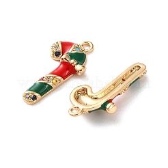 Pendentifs avec zircon cubiques à micro-pavés en laiton&nbsp;X1-KK-D420-01G-03