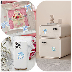 4 jeu d'étiquettes autocollantes décoratives en plastique PVC&nbsp;DIY-SP0005-32B