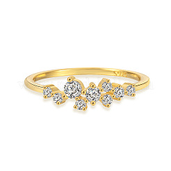 925 Fingerring aus Sterlingsilber mit Mikropavé und klaren Zirkonia für Damen&nbsp;FS-WG88D88-04