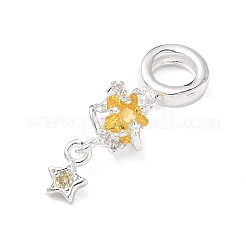 Europäische Anhänger aus Messing mit Pavé-Fassung&nbsp;KK-K407-37S-01