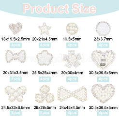 48 Stück 12 Stil Vliesstoff Ornament Zubehör&nbsp;DIY-AR0002-27