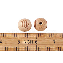 Natürliche ungefärbte Buchenperlen&nbsp;WOOD-BT0001-04