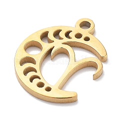 Echte 18 Karat vergoldete Anhänger aus 304er Edelstahl&nbsp;STAS-R003-02G-06