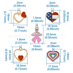Pendentifs d'émail en alliage&nbsp;PALLOY-TA0001-14
