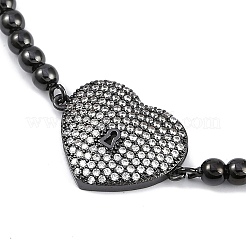 Pulseras de plata con micropavé de circonitas cúbicas y baño de latón&nbsp;BJEW-P341-03EB