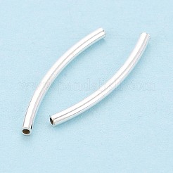 925 gebogene Rohrperlen aus Sterlingsilber&nbsp;STER-N016-124S