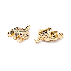 Pendenti in zirconi cubici colorati in micro pavè di ottone&nbsp;X-ZIRC-Z019-14G-NR