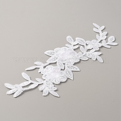 Computergesteuerte Blumenstickerei aus Polyester zum Aufnähen&nbsp;PATC-WH0001-74