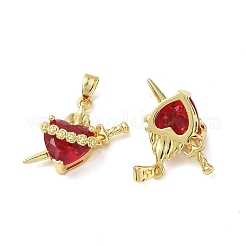 Ottone micro spianare pendenti zirconi&nbsp;KK-F917-08G-01