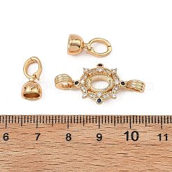 Cierre plegable de latón con microincrustaciones de circonitas cúbicas transparentes y flores de shegrace&nbsp;XGRQ58041-783G-1