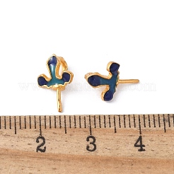 Ganci per perni ad occhiello in ottone smaltato&nbsp;KK-K399-16B-02