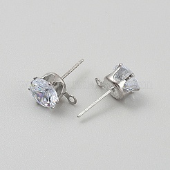 925 microscopio in argento sterling con pavé di zirconi cubici&nbsp;LS-STER-WH0061-60P