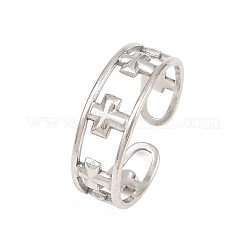Anelli aperti con polsino in acciaio inossidabile 304 per donna&nbsp;RJEW-A102-06P