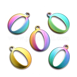 Ionenplattierung (IP) 304 Edelstahl Alphabet Charms&nbsp;STAS-H122-O-M