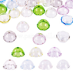 28 tappo di perline acriliche trasparenti in 7 colori&nbsp;OACR-TA0004-02