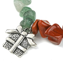 Natürliches Stretch-Armband mit Perlen aus rotem Jaspis&nbsp;BJEW-JB09499
