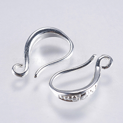Ganci di orecchini in ottone&nbsp;KK-F737-45S-RS