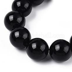 Natürlicher Silberobsidian & Obsidian & Naturperle & Messing für Handybänder&nbsp;HJEW-N003-01