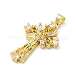 Pendenti in zirconi cubici trasparenti in micro pavè di ottone&nbsp;KK-A212-11G-G