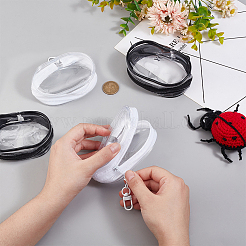 4 Stück ovale transparente PVC-Mini-Kabel-Organizer-Reißverschlusstaschen in 2 Farben&nbsp;AJEW-PH0012-02