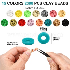 DIY-Sets zur Herstellung von Stretch-Armbändern aus Polymer-Ton und CCB-Kunststoffperlen&nbsp;DIY-YW0012-70