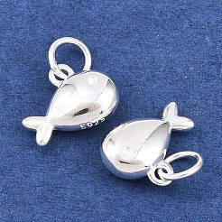 925 ciondolo a forma di pesce in argento sterling&nbsp;STER-I024-03S-02