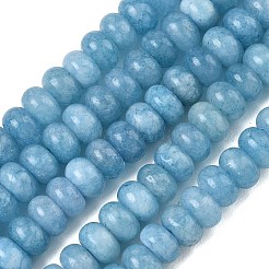 Tinti bianco naturale perle di giada fili&nbsp;X-GG-CBA9281-A17-5x8mm